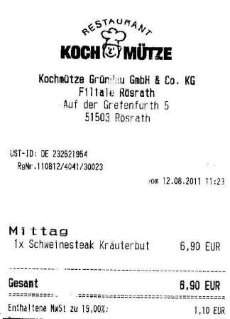 dwem Hffner Kochmtze Restaurant